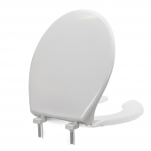 Bemis 7750TDG (White) Hospitality Plastic Round Toilet Seat w/ DuraGuard, Heavy-Duty Bemis
